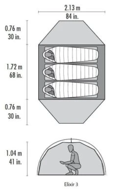 MSR Elixir 3 / 3 Persoons Tent Grijs -Home Decor Winkel 41172 msr elixir 3 3 persoons tent