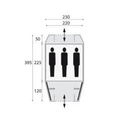 Safarica Kenia 230 TC / 3 Persoons Tent Grijs -Home Decor Winkel 68227 safarica kenia 230 tc 3 persoons tent