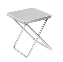 Bo-Camp Krukje Met Oplegblad Grijs -Home Decor Winkel 72372 camp gear kruk met oplegblad