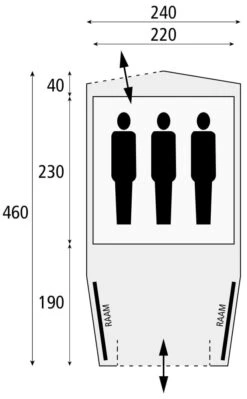 Safarica Cabana Reef 240 - 3 Persoons Tent Grijs -Home Decor Winkel 74798 safarica cabana reef 240 3 persoons tent
