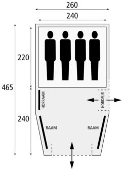 Safarica Blackhawk 260 - 4 Persoons Tent Grijs -Home Decor Winkel 74802 safarica blackhawk 260 4 persoons tent