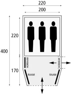 Safarica Blackhawk 220 TC / 3 Persoons Tent Beige -Home Decor Winkel 76089 safarica blackhawk 220 tc 3 persoons tent