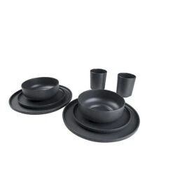 Bo-Camp Patom 16-delige Serviesset Donkergrijs -Home Decor Winkel 79360 bo camp bc ind serviesset patom 16 dlg antraciet