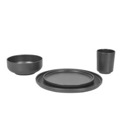 Bo-Camp Patom 16-delige Serviesset Donkergrijs -Home Decor Winkel 79361 bo camp bc ind serviesset patom 16 dlg antraciet