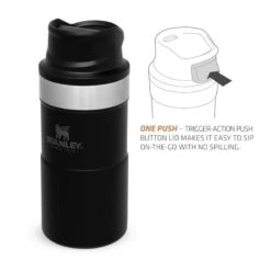 Stanley The Trigger-Action Travel Mug 0,25L Zwart -Home Decor Winkel 82040 stanley the trigger action travel mug 025l