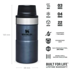 Stanley The Trigger-Action Travel Mug 0,25L Blauw -Home Decor Winkel 82046 stanley the trigger action travel mug 025l