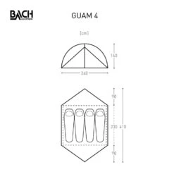 Bach Guam 4 / 4 Persoons Tent Donkergroen -Home Decor Winkel 96060 bach guam 4 willow bough green