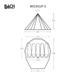 Bach Wickiup 5 / 5 Persoons Tent Donkergroen -Home Decor Winkel 96107 bach wickiup 5 5 persoons tent
