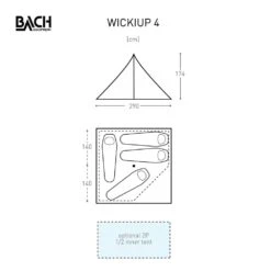 Bach Wickiup 4 / 4 Persoons Tent Donkergroen -Home Decor Winkel 96111 bach wickiup 4 4 persoons tent