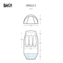 Bach Oriole 3 / 3 Persoons Tent Donkergroen -Home Decor Winkel 96124 bach oriole 3 3 persoons tent