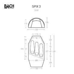 Bach Spix 3 / 3 Persoons Tent Oranje -Home Decor Winkel 96155 bach spix 3 3 persoons tent