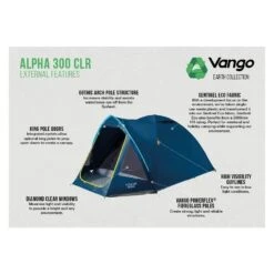 Vango Alpha 300 CLR / 3 Persoons Tent Blauw -Home Decor Winkel 96958 vango alpha 300 clr 3 persoons tent