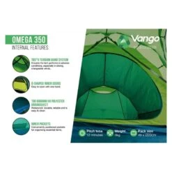 Vango Omega 350 / 3-Persoons Tent Groen -Home Decor Winkel 98715 vango omega 350 3 persoons tent