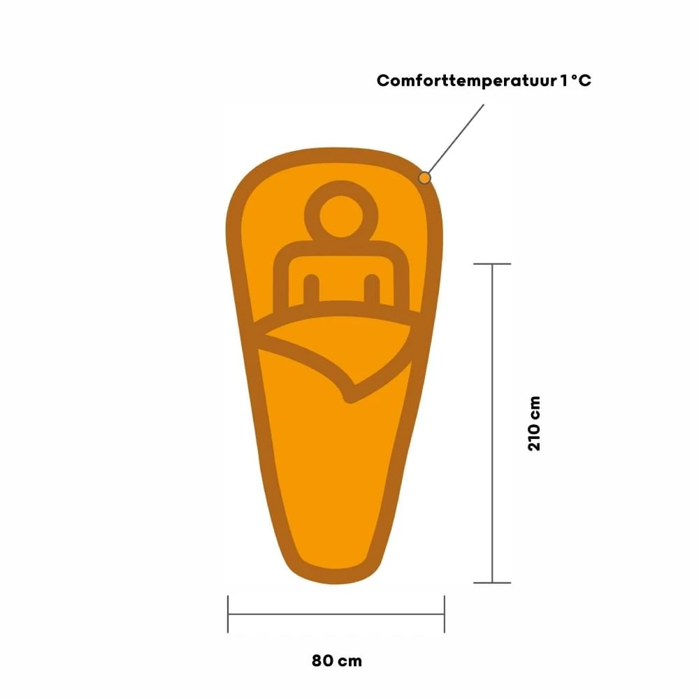 Vango Microlite 300 Mummy Slaapzak Synthetisch Oranje 5 Vango Microlite 300 Mummy Slaapzak Synthetisch Oranje - Afbeelding 5